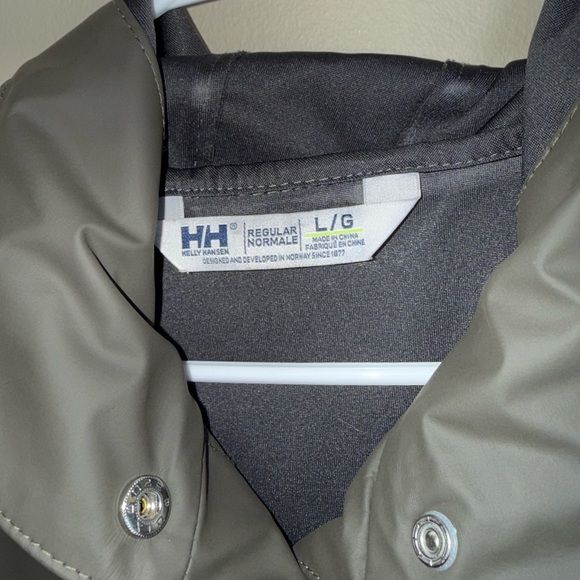Women's Helly Hansen Women’s Kirkwall ll Dark Grey Green Hooded Raincoat Size L - Picture 4 of 12
